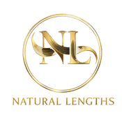 Gold 'NL' logo with 'Natural Lengths' text on a black background